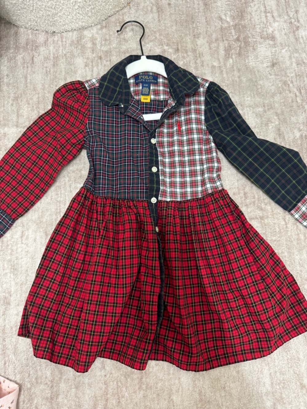 Polo by Ralph Lauren Multi-Color Patchwork Plaid Button-Front Shirt